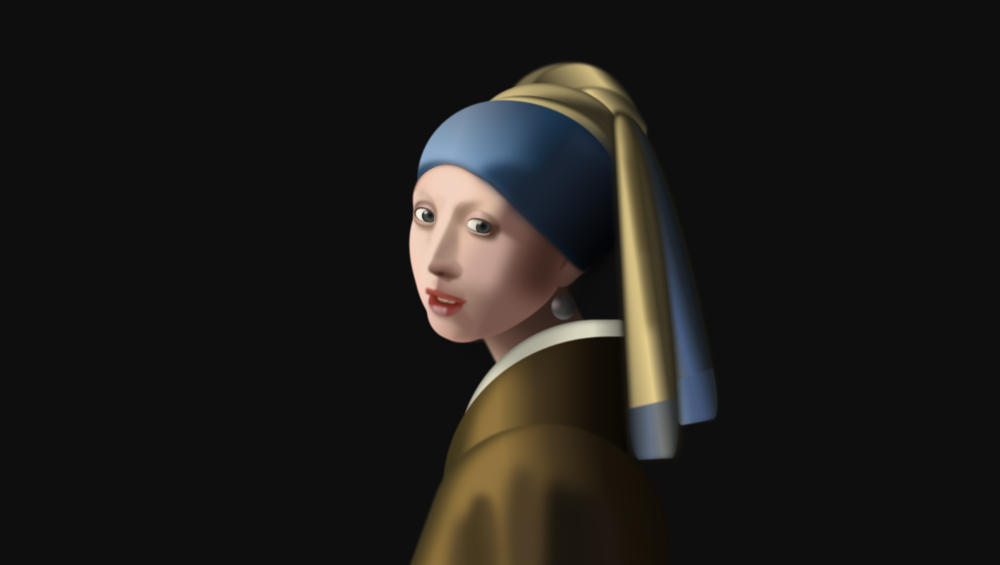 recreation of The Girl With A Pearl Earring in CSS